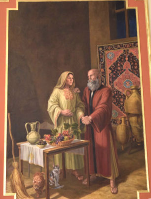 Mural of St Joachim and St Anne by Dana Van Horn at 5.25.56 PM